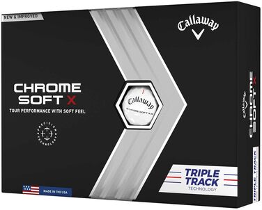 Гольф м'ячі Callaway Chrome Soft X 2022, преміум якість