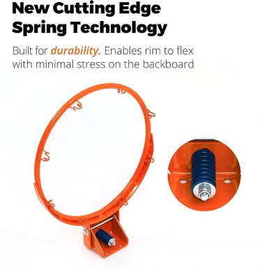 Баскетбольне кільце Tekk Monster Jam Mini 12x18 дюймів для вулиці та дому