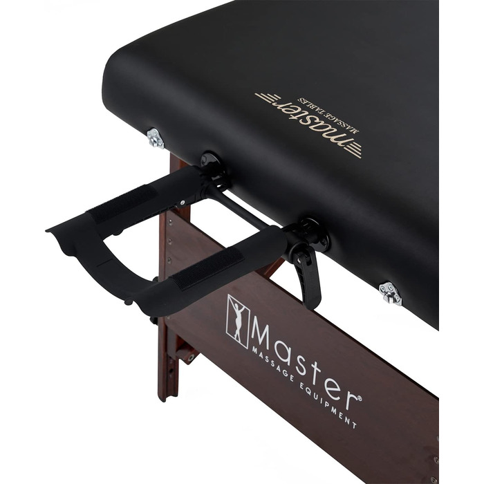 Складаний масажний стіл Master Massage Del Ray 76 см з підсвіткою, дерев'яний, чорний, для косметології, масажу та терапії