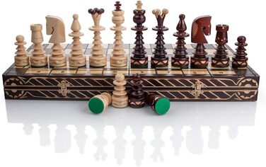 Шахи дерев'яні Master of Chess 'Gentleman' 60 см, великі, складані, ручна робота, для дорослих і дітей