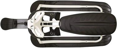 Санки Stiga Snowracer Curve GT з кермом і амортизатором для дітей та дорослих, чорні/білі, 120x55x40 см