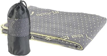 PEARL Sports Yogatuch: Рушник для йоги 2в1 з мікрофібри та підкладкою (сірий)