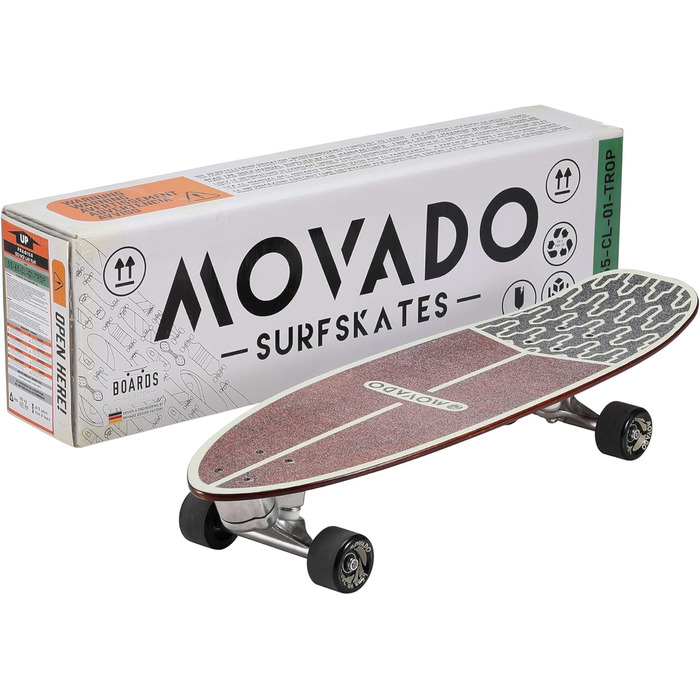 Лонгборд STAR SCOOTER Surf Skateboard Vintage Retro Cruiser, ABEC-11, повний комплект, універсальний, Tropical