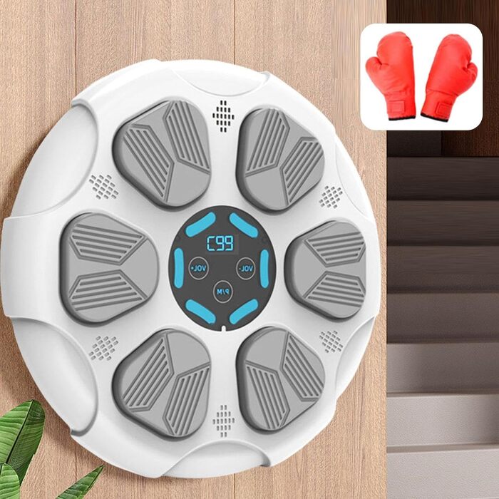 Електронна музична бокс-машина kowaku з LED-підсвіткою, Bluetooth, 9 режимами швидкості та рукавичками для дорослих і дітей, настінна