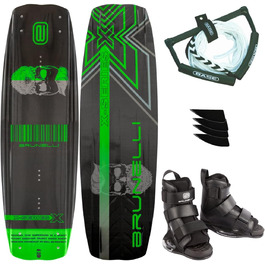 Вейкборд Brunelli Carbon 138 см з кріпленнями S/M (38-42), комплект для катання на воді