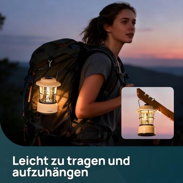 LED кемпінговий ліхтар Linkind: регульована яскравість, 2 кольори, акумулятор, 200 годин роботи, IPX4, для кемпінгу, намету, туризму (2 шт.)