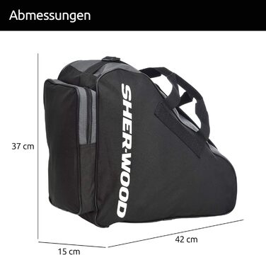 Сумка для ковзанів Sherwood: для ковзанів, роликів та хокею. Чорна сумка для дорослих та дітей