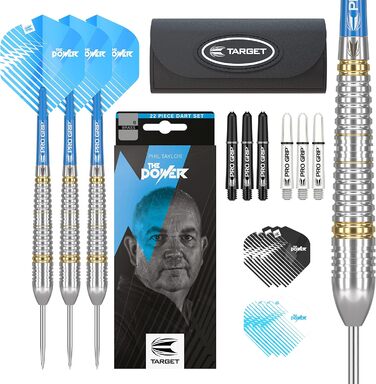 Набір аксесуарів для дартсу TARGET Phil Taylor, сталевий наконечник, подарунковий комплект