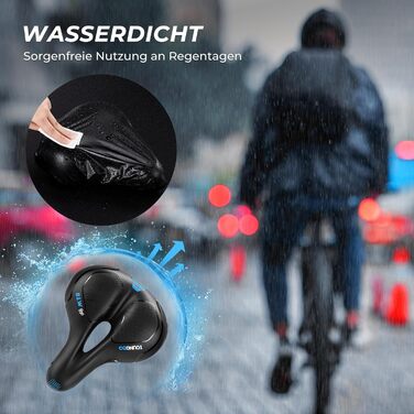 Велосипедне сидіння YOUNGDO: гелеве, комфортне, дихаюче, з амортизацією, ергономічне, водонепроникне, блакитне для міста