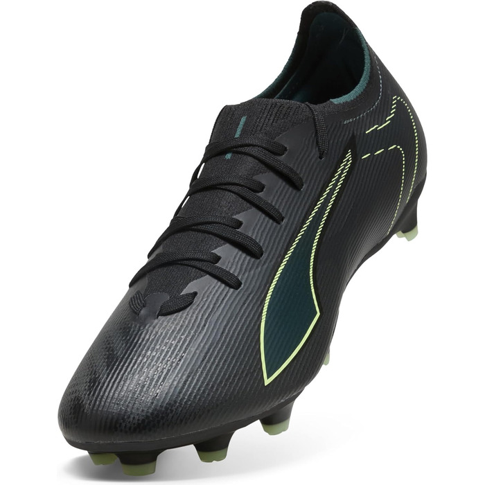 Футбольні бутси PUMA Ultra 6 Match FG/AG 43 EU - Чорний/Зелений (для поля та штучного покриття)