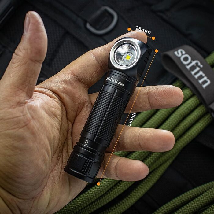 Sofirn HS20: Потужна LED-ліхтарик на голову 2700 люмен з перезаряджанням Type-C, Dual LED, 5 режимів яскравості, Thrower & Flood для кемпінгу та бігу (HS40 Kit)