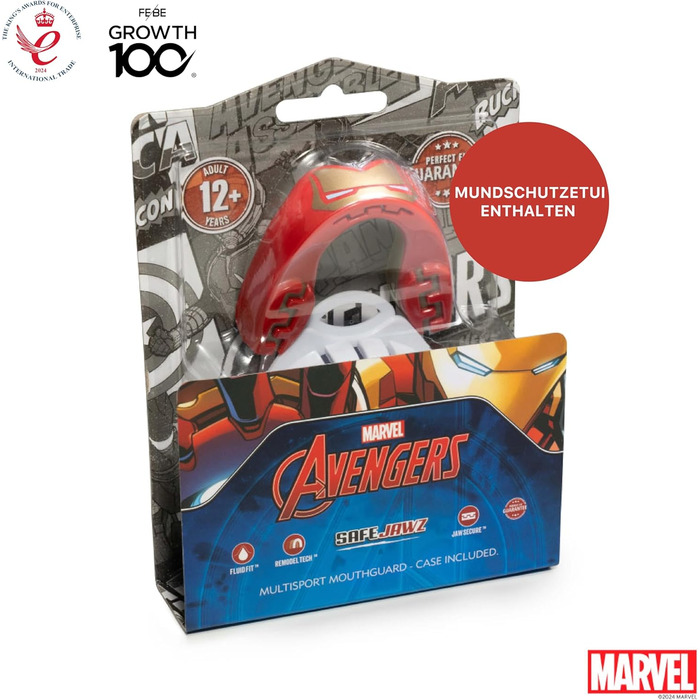 Захист зубів Marvel Iron Man для дорослих та дітей. Захисний капу для спорту (ругбі, MMA, бокс, джудо, хокей). Підходить для дітей до 11 років.