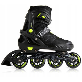Регульовані ролики Blackwheels Sonic, р. 36-39, чорно-зелені
