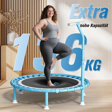 Міні-трамплін FitinOne 102 см для дому та фітнесу, 200 кг, з пружинами та регульованим руків'ям