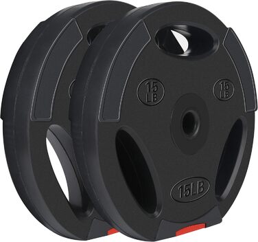 Вінілові диски Fitvids 2,5 см для гантелей, 6,8 кг (пара) – для силових тренувань і важкої атлетики