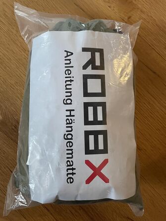 Гамак для відпочинку на відкритому повітрі ROBBX® з москітною сіткою на 2 особи | Максимальне навантаження 300 кг | Подвійний гамак з комплектом кріплень | Нейлоновий гамак для кемпінгу та подорожей | 290x140 см (Червоний)
