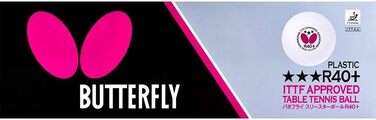 Набір тенісних м'ячів Butterfly 12 шт, білий, для настільного тенісу