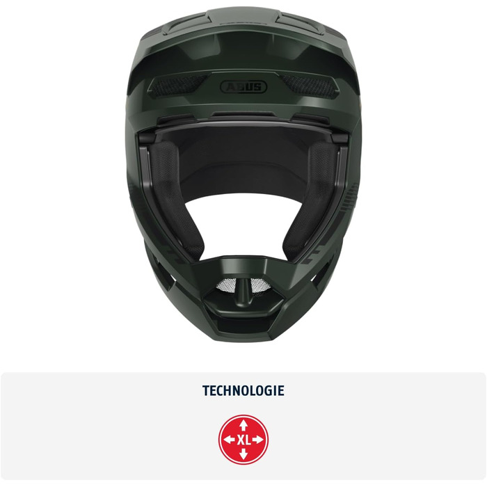 ABUS HiDrop – захисний фулфейс шолом для даунхілу, ендуро, байкпарку, сертифікований ASTM, ABS-оболонка, для дорослих і підлітків, MTB