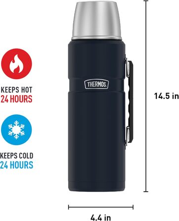 Термос THERMOS Stainless King SK2020, вакуумна ізоляція, 200 мл, синій матовий