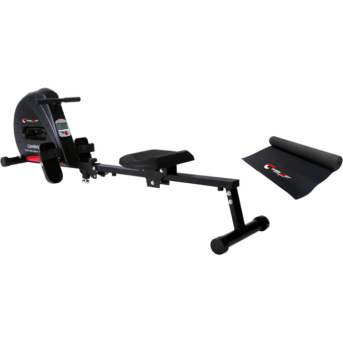Гребний тренажер Christopeit Sport Cambridge II Black з килимком для підлоги