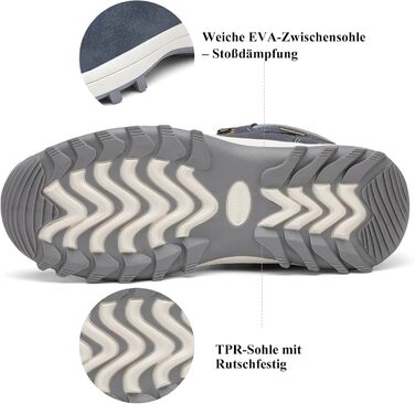 Зимові чоботи для чоловіків та жінок. Теплі зимові чоботи Outdoor, снігоступи, утеплені (44 EU, Синій)