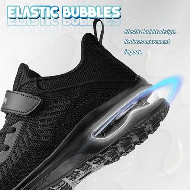 Дитячі кросівки ASHION для хлопчиків та дівчаток: м'які, гнучкі, стабільні, для фітнесу та занять у залі (36 EU, чорний)