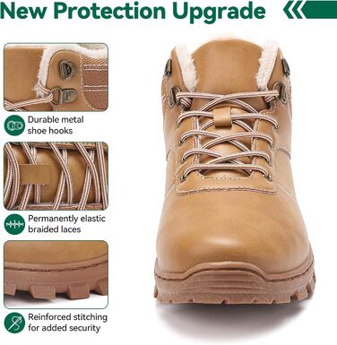 Зимові черевики для чоловіків та жінок – теплі, з підкладкою, снігоступи, легкі, неслизькі, для активного відпочинку та повсякденного носіння (39 EU, Жовтий Gb1172)