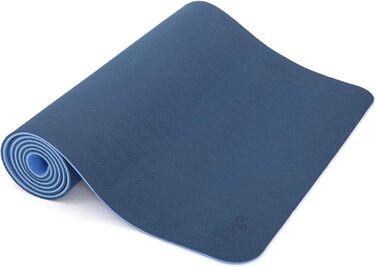 Килимок для йоги Bodhi Lotus PRO, гіпоалергенний, TPE, антиковзкий, для фітнесу, пілатесу, гімнастики, синій, 100% перероблюваний
