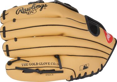 Рукавичка бейсбольна Rawlings Spieler Serie T-Ball / Юніорська (22.9-29.2 см) для правої руки, колір: верблюжий / чорний
