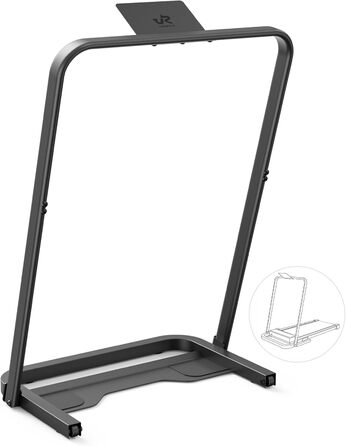 UREVO Smart Walking Pad: компактний біговий килимок під стіл з двома амортизаторами, додаток для фітнесу з аналітикою та режимом MIIT, керування пультом або додатком для дому/офісу (чорний)