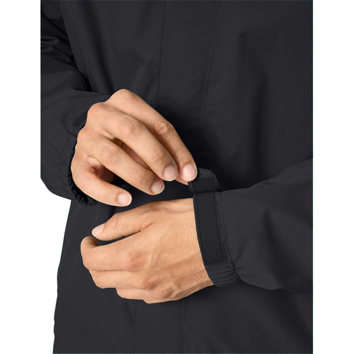 Чоловіча водонепроникна куртка VAUDE Escape Light Jacket, вітрозахисна та дихаюча, чорна/коричнева (розмір 4XL)