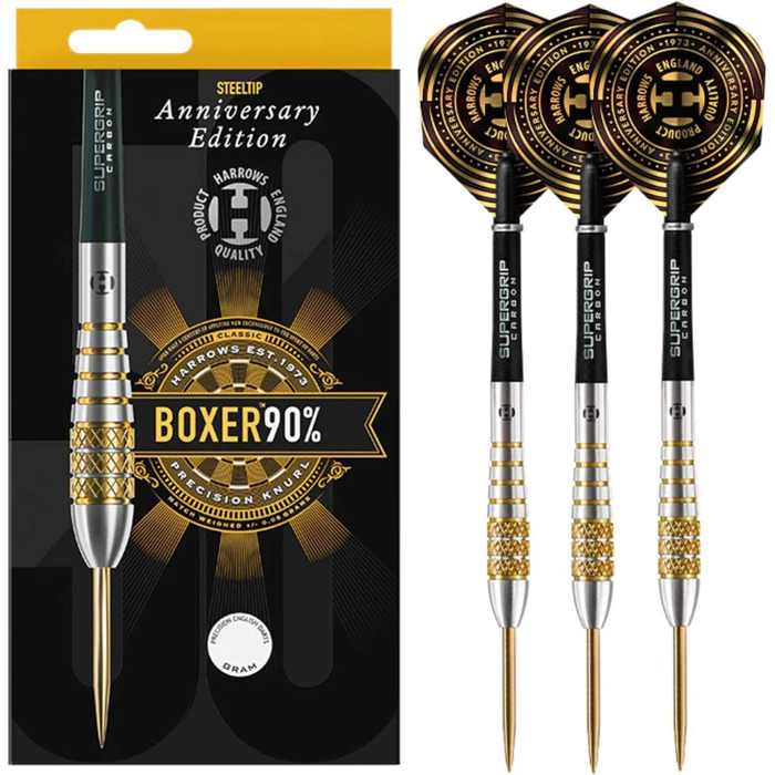 Дротики Harrows Boxer Bomb 90% вольфраму, стальний наконечник, 22 г