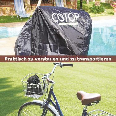 Водонепроникний чохол для велосипеда COTOP 210T Nylon, 200 x 80 x 110 cm, з захистом від крадіжок, для велосипедів, електровелосипедів та ролерів