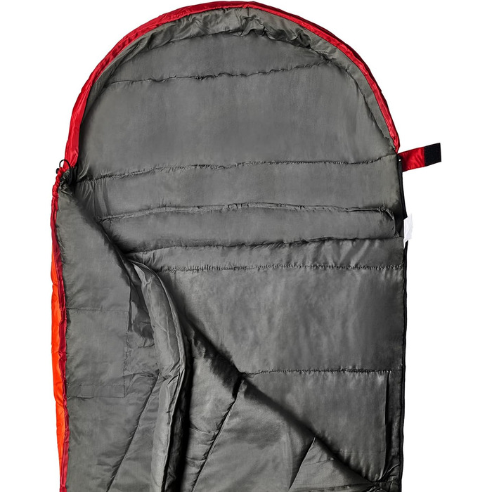 Сплячий мішок Black Crevice Alaska 250 I - червоний, 215 см | Сплячі мішки для кемпінгу | З чохлом | Дихаючий та водонепроникний