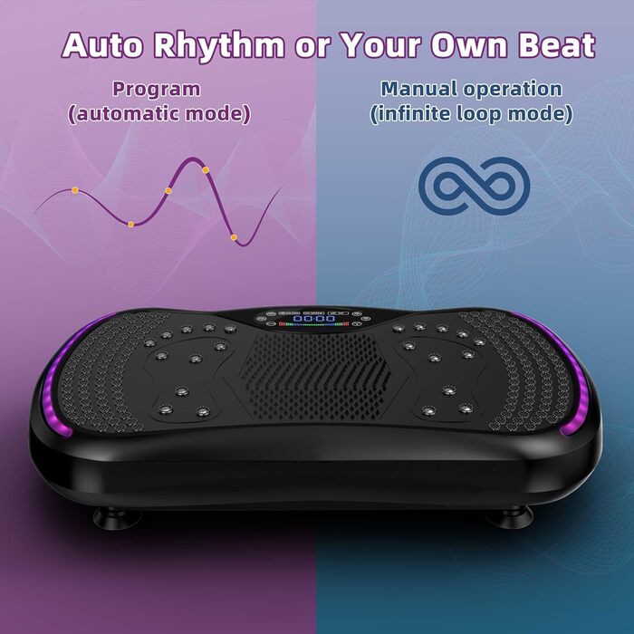 Платформа для вібраційного тренування QEIFEII - 3D вібраційна платформа для схуднення та лімфодренажу, 200 швидкостей, до 181 кг, для дому
