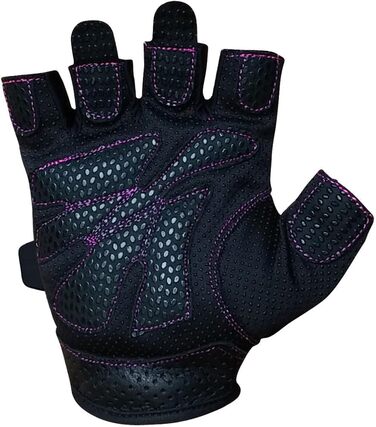 Жіночі вантажні рукавички Meister Fit Grip з Amara-шкірою, чорний/рожевий, розмір S