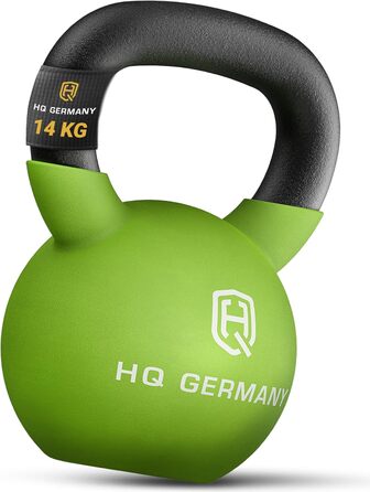 Кетлбел з неопрену HQ Germany® | Повнорозлитий | 2-32 кг | Стартові комплекти | Точність ваги ±2,0%