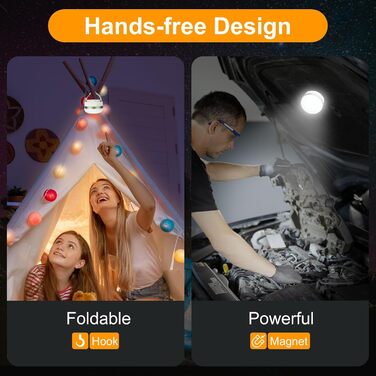 Набір LED кемпінгових ліхтарів Flintronic (2 шт.), 5 режимів SOS, водонепроникні, міні-ліхтарі для намету, портативні, для туризму, риболовлі та надзвичайних ситуацій