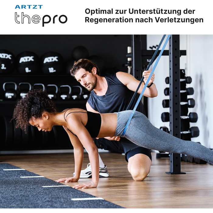 Набір еластичних стрічок для фітнесу ARTZT thepro: 5 рівнів опору, для силових тренувань, розтяжки та реабілітації, Loop Band 208 см