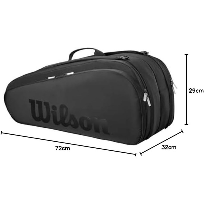 Тенісна сумка Wilson Tour Noir, до 12 ракеток, чорна
