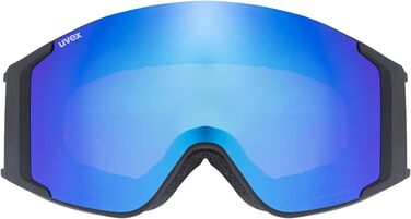 Лижна маска Uvex G.gl 3000, унісекс, чорна, лінза blue-lasergold lite, універсальний розмір