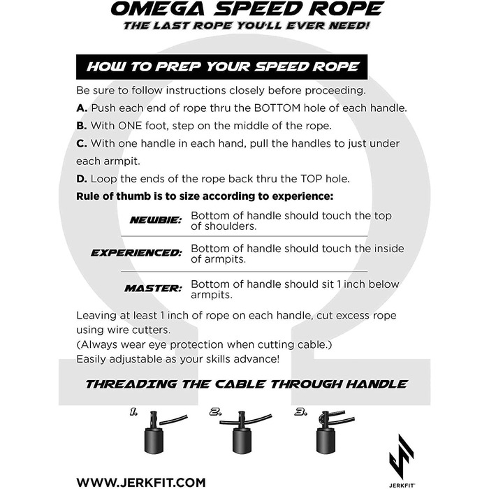 Скакалка JerkFit Omega Speed Ultra Fast, фіолетова на чорному