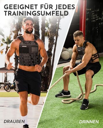 Вага для тренувань Neolymp – Унісекс вага для тіла – Жилет-платформа з кишенею – Не ковзає – Дихаючий та регульований – Обладнання для калістеніки – Вага для дому та тренажерного залу