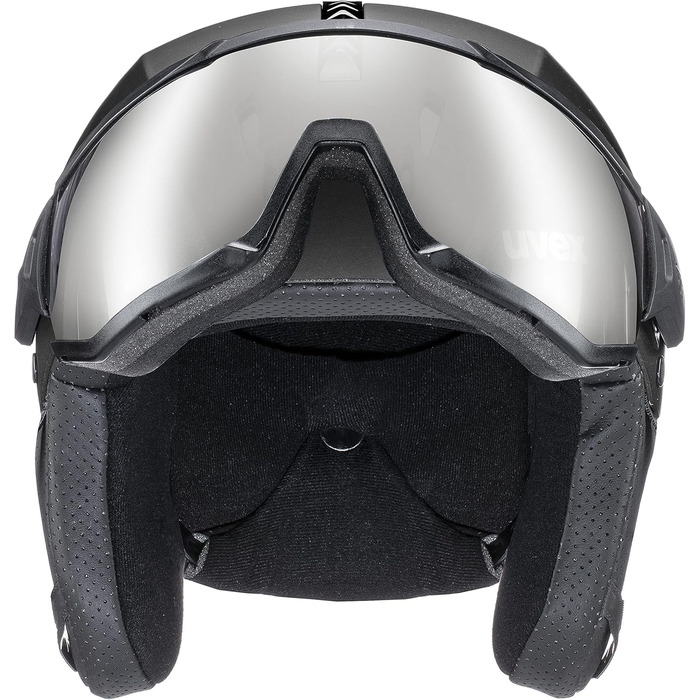 Гірськолижний шолом Uvex Instinct Visor з візором, чорний матовий, розмір 60-62 см, для чоловіків та жінок, індивідуальне регулювання