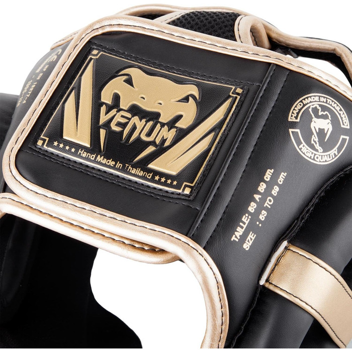 Боксерські рукавички Venum Elite чорного та золотого кольорів, 12 Oz