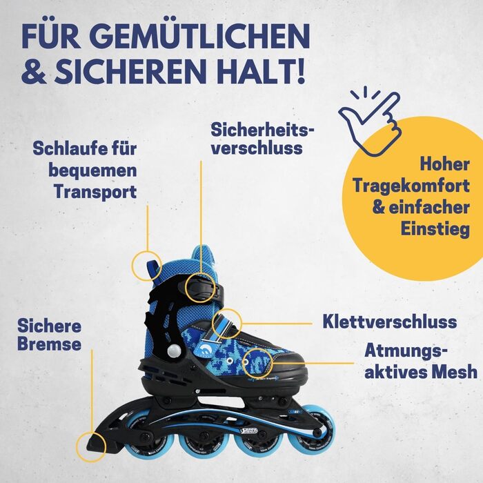 Дитячі ролики Best Sporting Kinder I Rollschuhe, регульовані, з гальмом, 4 колеса, зелено-чорні/синьо-чорні