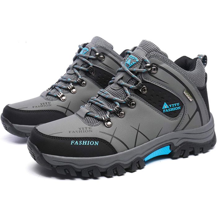 Чоловічі трекінгові черевики для хайкінгу та бігу, чорно-сі, розмір 44 EU, водонепроникні