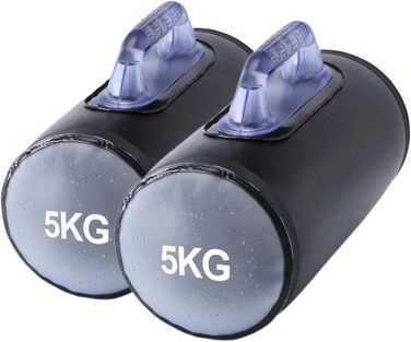 Гідравлічні гантелі Deiris, набір для заповнення водою, вага до 14 кг/пара, для силових тренувань та фітнесу (Чорний: пара 10 кг)