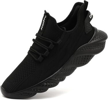 Чоловічі спортивні кросівки для бігу, тенісу, джогінгу та ходьби. Легкі, дихаючі, чорні, розмір 45 EU