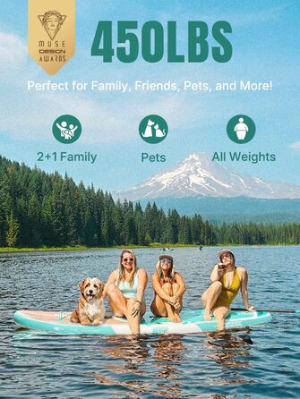 Надувне SUP-борд Niphean з сидінням та аксесуарами, 320 см, для 2 осіб, 200 кг, для будь-якого рівня підготовки